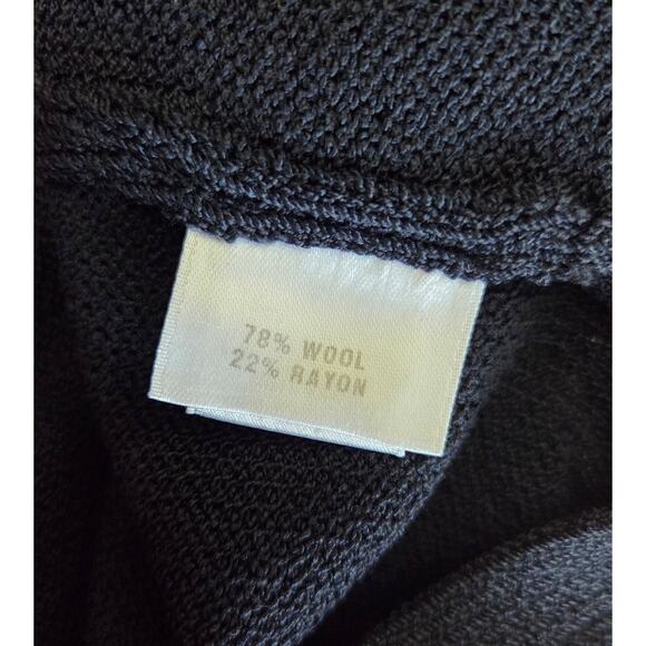 St John Sports XL Sweater Black Pink V Neck Pullover Wool Rayon Mexico - Picture 8 of 8